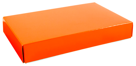 Tangerine - Candy Box Lid - (1/2 lb x 2 Layers) 7-1/8 x 4-1/2 x 1-1/8"