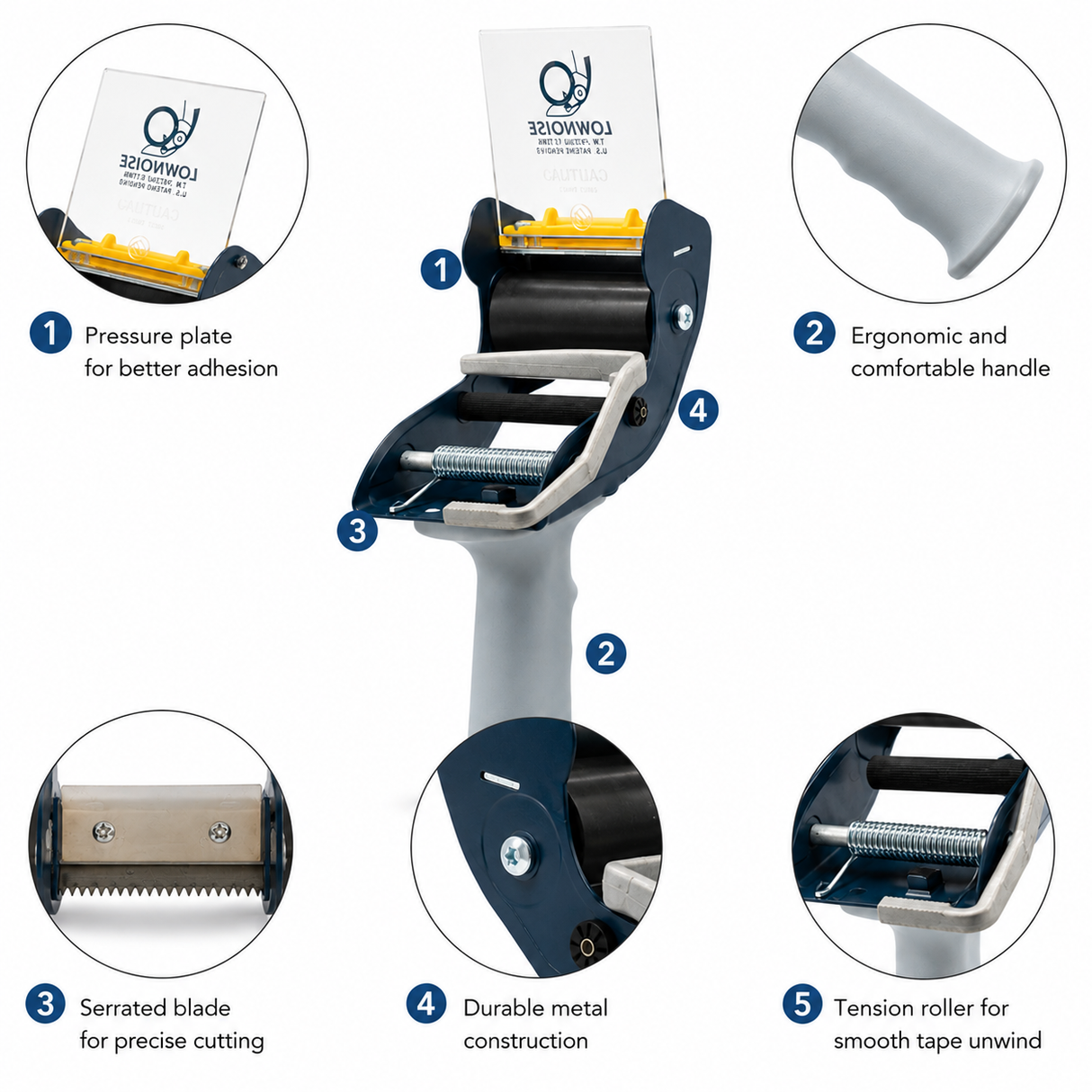 Silent Packing Tape Dispenser - General Grade | CSTD-LN