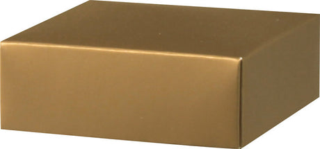 Gold Metallic Lid - Gift Box Lid - 4 x 4 x 1-1/2"