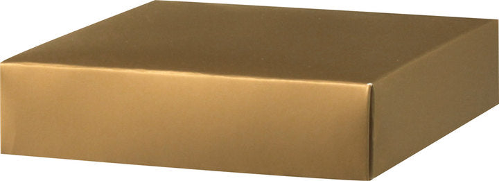 Gold Metallic Lid - Gift Box Lid - 6 x 6 x 1-1/2"
