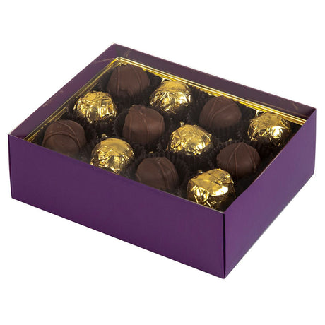 Aubergine - Macaron Box Base - Base (2 Layer - 24 Pc.) 6-3/8 x 4-3/4 x 2"