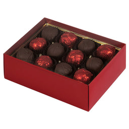 Red - Candy Box Base - Base (2 Layer - 24 Pc.) 6-3/8 x 4-3/4 x 2"