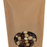 Natural Kraft - Stand Up Zipper Pouch - Window - 7-1/4 x 3 x 12-1/8"