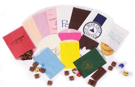 Black - Paper Candy Bag - (1/2 lb) 5-3/4 x 7 -1/2"