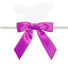 Azalea - Satin Bow with Twist Tie - 2-1/2" Width Bow - 4" Clear Twist Tie