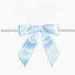 Light Blue - Satin Bow with Twist Tie - 2-1/2" Width Bow - 4" Clear Twist Tie