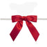 Red - Satin Bow with Twist Tie - 2-1/2" Width Bow - 4" Clear Twist Tie