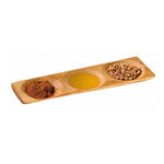 Bamboo Natural - PATONG - _Bamboo Three Compartment Dish - (0.25 oz) - 7.1 x 2.4 x 0.4"