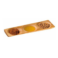 Bamboo Natural - PATONG - _Bamboo Three Compartment Dish - (0.25 oz) - 7.1 x 2.4 x 0.4"