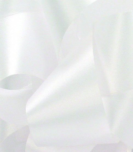 White - Satin Acetate Ribbon - 7/8" x 100 Yards
