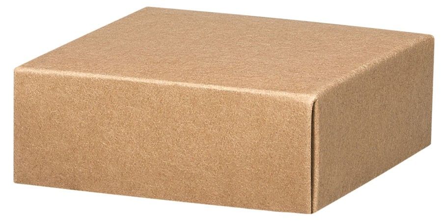 Kraft Lid - Gift Box Lid - 4 x 4 x 1-1/2"