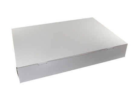White/Kraft Interior - 1 Pc. Cake Box - 28 x 17-3/4 x 4-7/8"