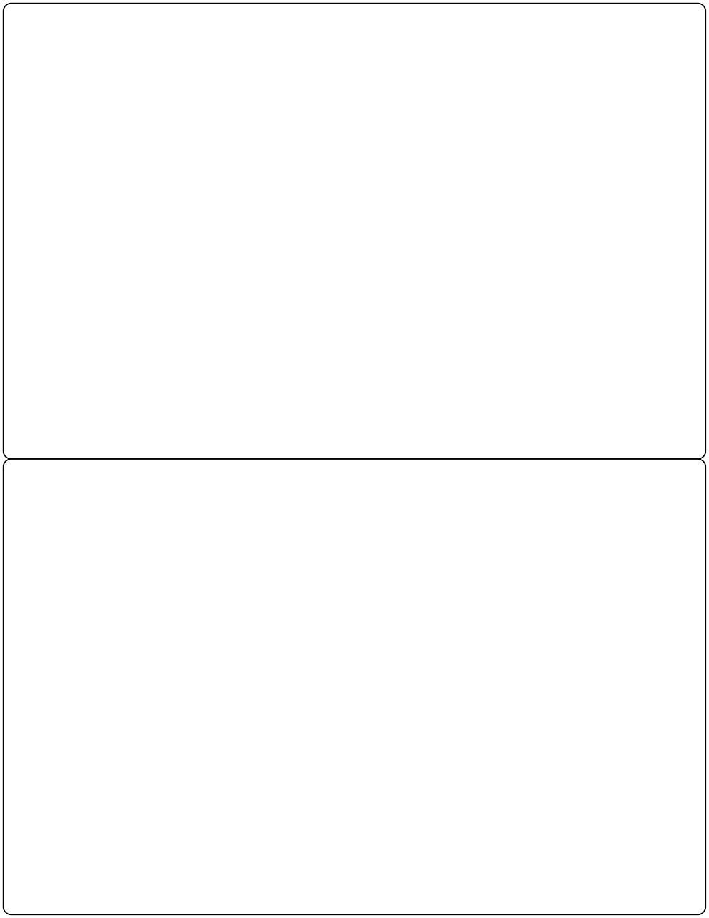 White - Shipping Labels - Sheet of 2 Labels - Label Size: 8.5 x 5.5"