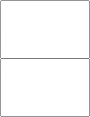 White - Shipping Labels - Sheet of 2 Labels - Label Size: 8.5 x 5.5"