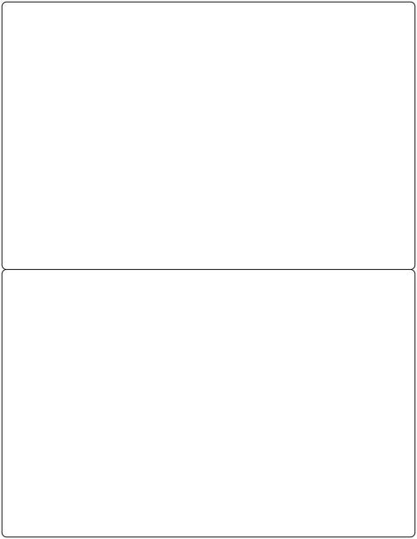 White - Shipping Labels - Sheet of 2 Labels - Label Size: 8.5 x 5.5"