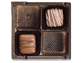 Brown-2802 - Square Candy Tray - (3 oz) 3-7/16 x 3-7/16 x 15/16"