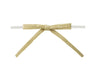 Oatmeal - Paper Raffia Bow with Twist Tie - 2-1/2" Width Bow - 4" Clear Twist Tie