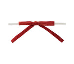 Red - Paper Raffia Bow with Twist Tie - 2-1/2" Width Bow - 4" Clear Twist Tie