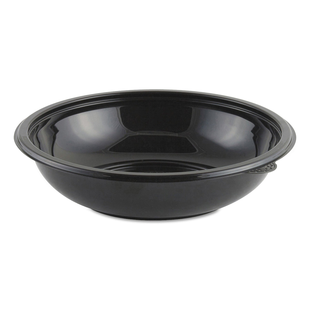 Anchor Packaging Crystal Classics Bowl, 32 oz, 8.5" Diameter, 2.14"h, Black, Plastic, 300/Carton