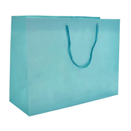 Matte Aqua - Matte Euro Tote - 16 x 4-3/4 x 13"