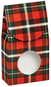 Christmas Plaid - Gourmet Candy Box - 3-1/2 x 1-3/4 x 6-1/2"