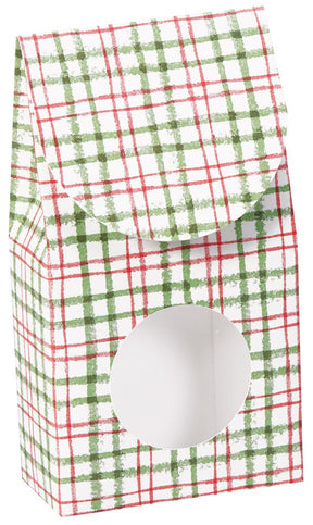 Red & Green Plaid - Gourmet Candy Box - 3-1/2 x 1-3/4 x 6-1/2"