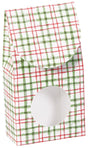 Red & Green Plaid - Gourmet Candy Box - 3-1/2 x 1-3/4 x 6-1/2"