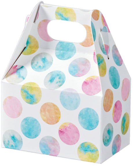 Watercolor Dots - Mini Gable Box - 4 x 2-1/2 x 2-1/2"