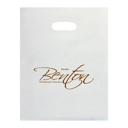 Frosted Clear - Die Cut Handle Bag - 10 x 5 x 13" (4 mil)