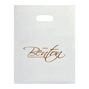 Frosted Clear - Die Cut Handle Bag - 10 x 5 x 13" (4 mil)