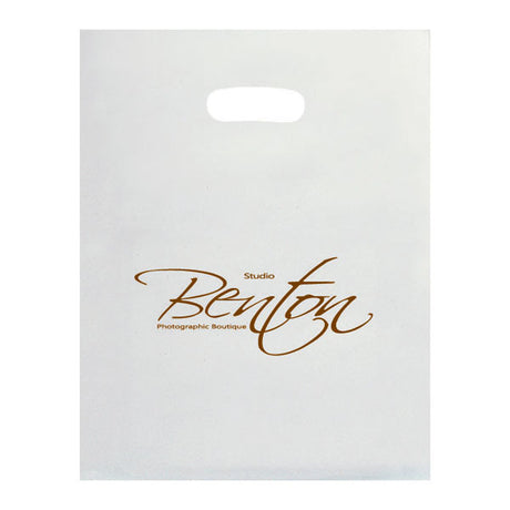 Frosted Clear - Die Cut Handle Bag - 10 x 5 x 13" (4 mil)