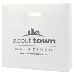 Frosted Clear - Die Cut Handle Bag - 16 x 6 x 15" (4 mil)