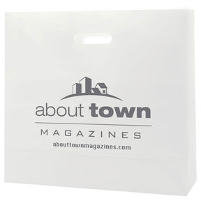 Frosted Clear - Die Cut Handle Bag - 16 x 6 x 15" (4 mil)