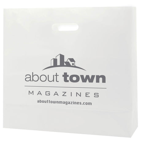 Frosted Clear - Die Cut Handle Bag - 16 x 6 x 15" (4 mil)