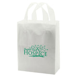 Frosted Clear - Soft Loop To-Go Bag - Cardboard Bottom - 8 x 4 x 10" (3 mil)