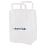 Frosted Clear - Tri-Fold Handle Bag - Cardboard Bottom - 8 x 5 x 10" (3.5 mil)