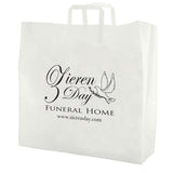 Frosted Clear - Tri-Fold Handle Bag - Cardboard Bottom - 17 x 7 x 18" (3.5 mil)