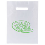 White - Patch Handle Bag - 9 x 12" (2.5 mil)