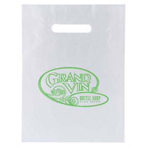 White - Patch Handle Bag - 9 x 12" (2.5 mil)