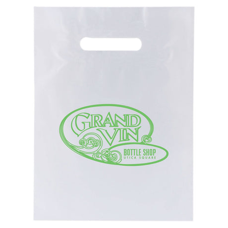 White - Patch Handle Bag - 9 x 12" (2.5 mil)