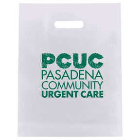 White - Patch Handle Bag - 12 x 15" (2.5 mil)