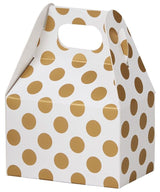 Metallic Gold Dots - Mini Gable Box - 4 x 2-1/2 x 2-1/2"