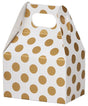 Metallic Gold Dots - Mini Gable Box - 4 x 2-1/2 x 2-1/2"