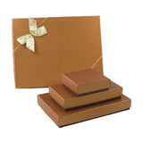 Caramel Lid / Dark Chocolate Base Rigid Candy Boxes