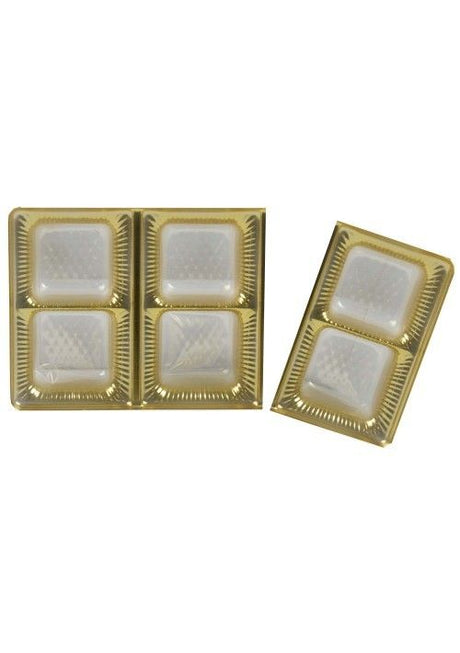 Gold - Candy Tray - (1/4 lb & 2-Piece) 6-1/2 x 3-1/2"