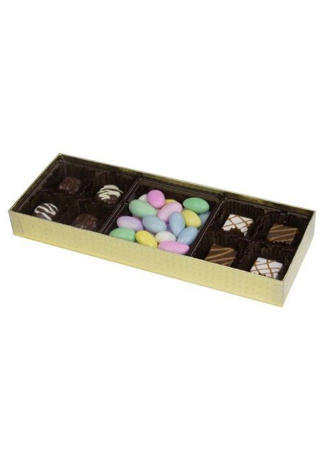 Gold Diamond - Set Up Candy Box - Clear Lid & Base - 9-3/4 x 3-1/2 x 1-1/8"