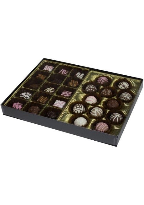 Black Onyx - Clear Lid Rigid Candy Boxes - (1 lb) 10-1/2 x 8-1/8 x 1-1/8"