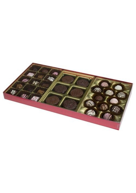 Red Diamond - Clear Lid - Rigid Candy Box - Lid & Base - (1-1/2 lb) 15-3/4 x 8-1/8 x 1-1/8"