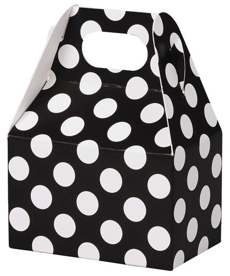 Black & White Dots - Mini Gable Box - 4 x 2-1/2 x 2-1/2"