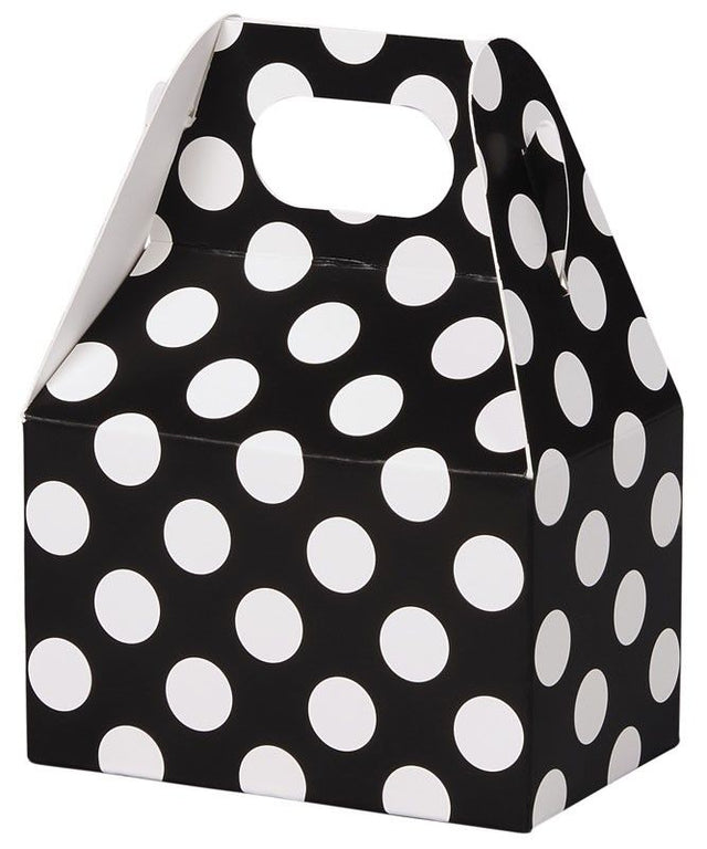 Black & White Dots - Mini Gable Box - 4 x 2-1/2 x 2-1/2"